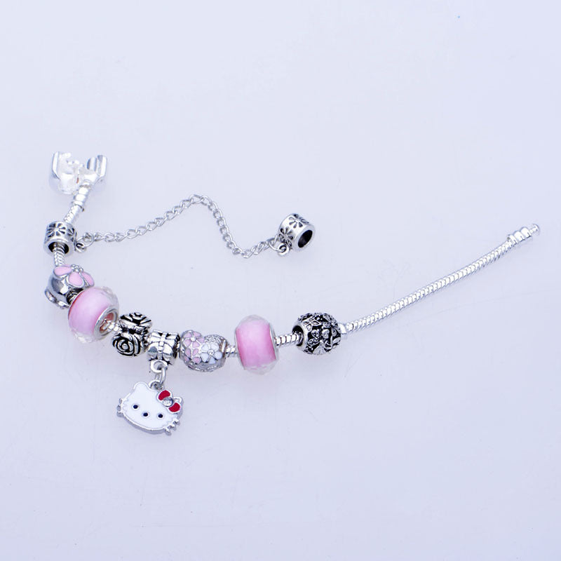 Pink Little Princess Cat Bracelet US-ShanM003