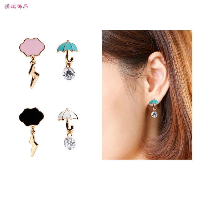 Alloy personalized cloud earrings (Minimo de Compra 2) MIC-QiR016