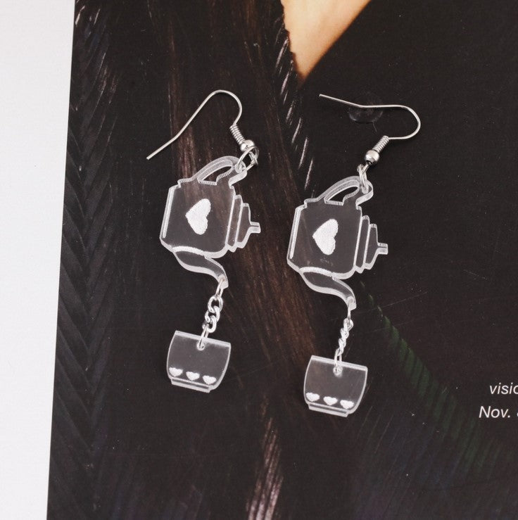 Acrylic Alice in Wonderland Earrings MIC-NingD054