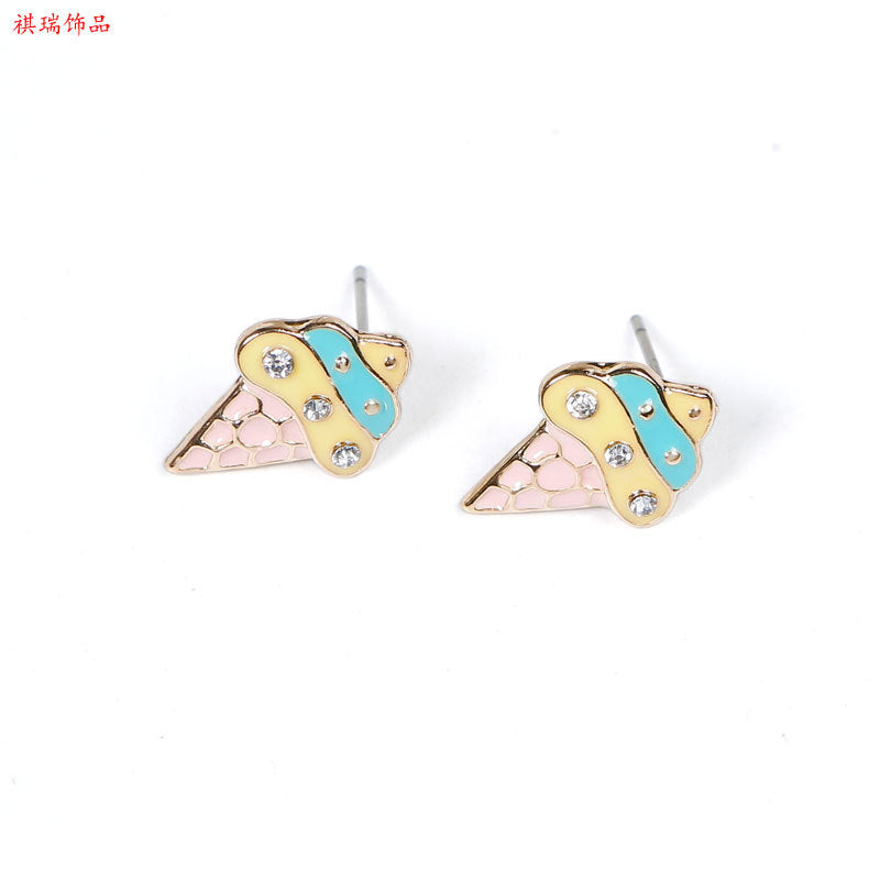 Alloy Fashion Ice Cream Earrings (Minimo de Compra 2) MIC-QiR033