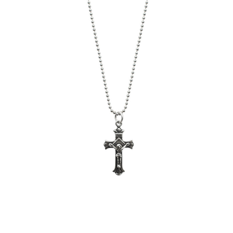 S925 Silver Cross Necklace MIC-DeL006