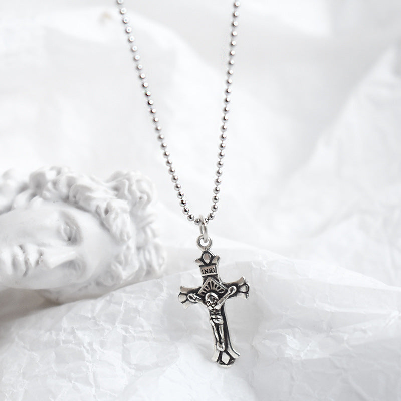 S925 Silver Cross Necklace MIC-DeL006