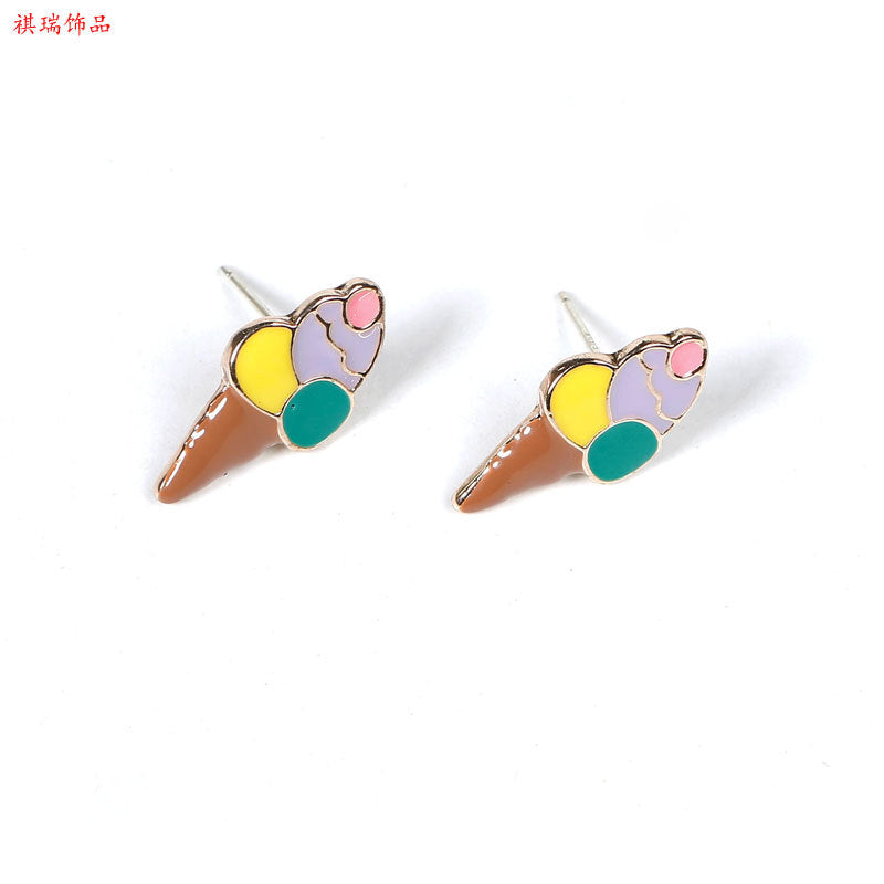 Alloy Fashion Ice Cream Earrings (Minimo de Compra 2) MIC-QiR033