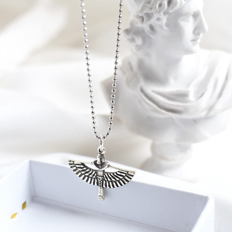 S925 Silver Material Guardian Wings Angel Necklace MIC-DeL003