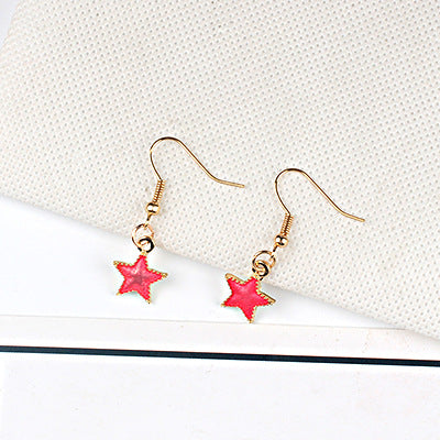 Alloy Blue Star Star Star Earrings MIC-LvG007