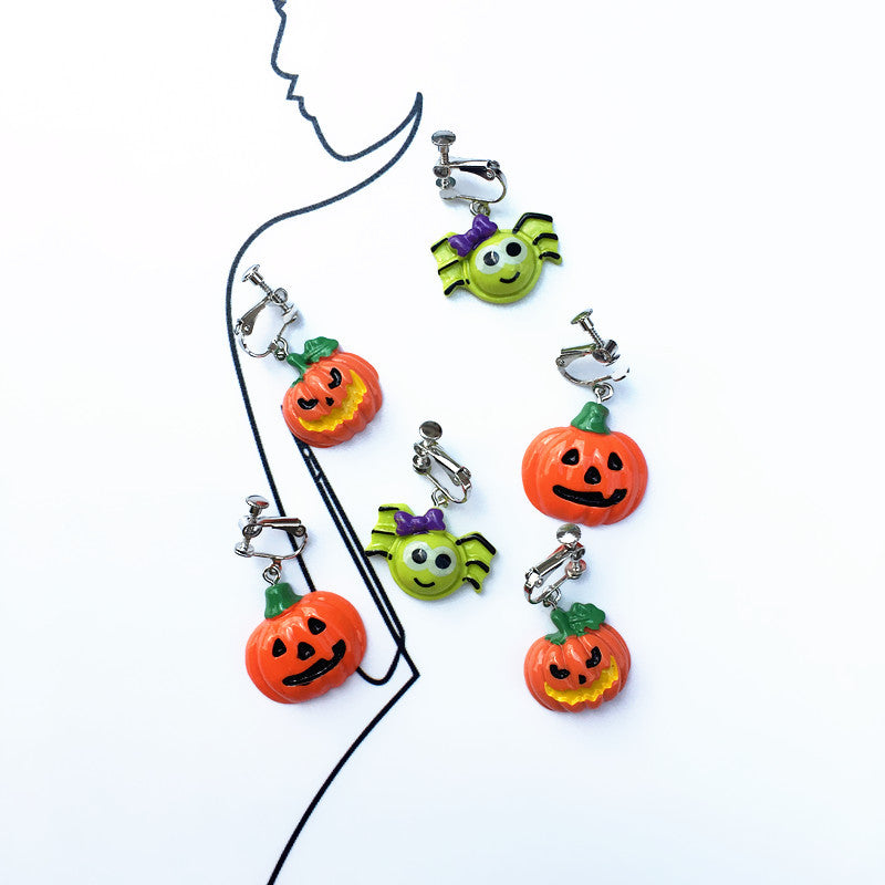 Resin pumpkin ghost vampire ear clip (Minimo de Compra 2) MIC-ChouT015