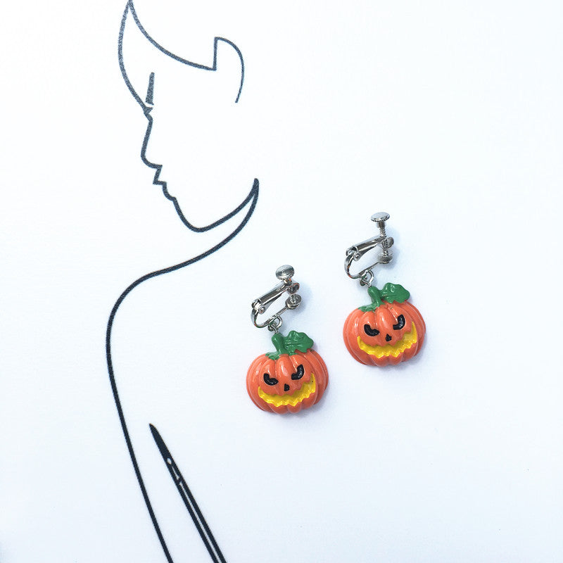 Resin pumpkin ghost vampire ear clip (Minimo de Compra 2) MIC-ChouT015