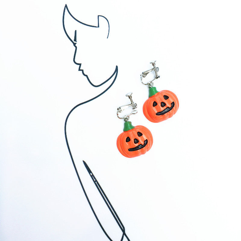 Resin pumpkin ghost vampire ear clip (Minimo de Compra 2) MIC-ChouT015