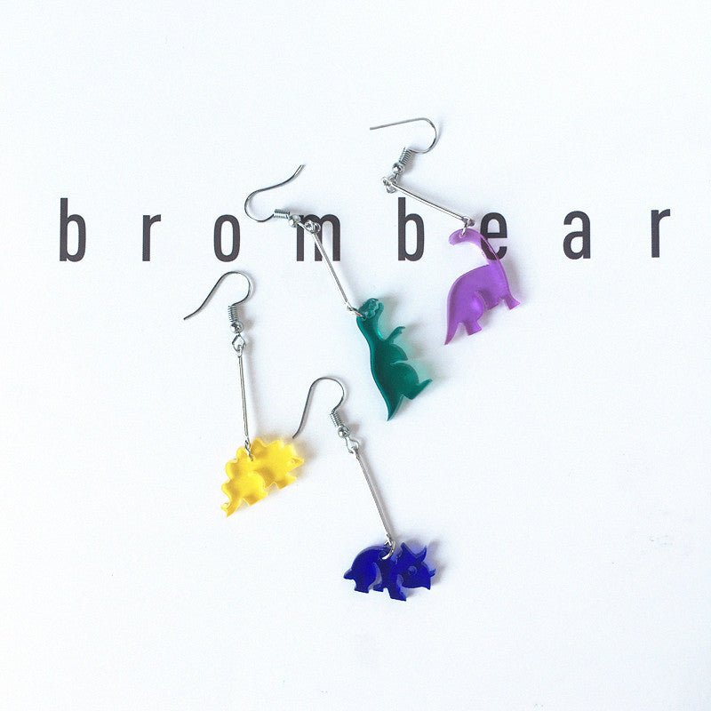 Acrylic Dinosaur Monster Earrings (Minimo de Compra 2) MIC-ChouT046