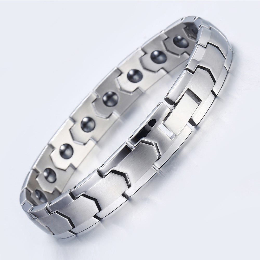 Bracelet Stainless Steel Health Magnet Men's Bracelet Minimo de compra 2 XingYu004