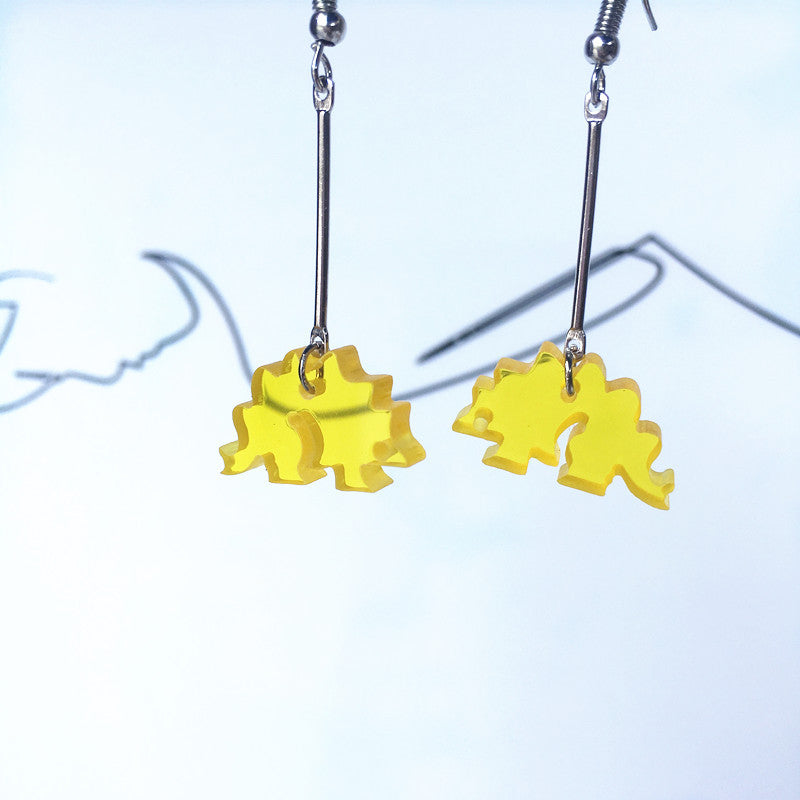 Acrylic Dinosaur Monster Earrings (Minimo de Compra 2) MIC-ChouT046