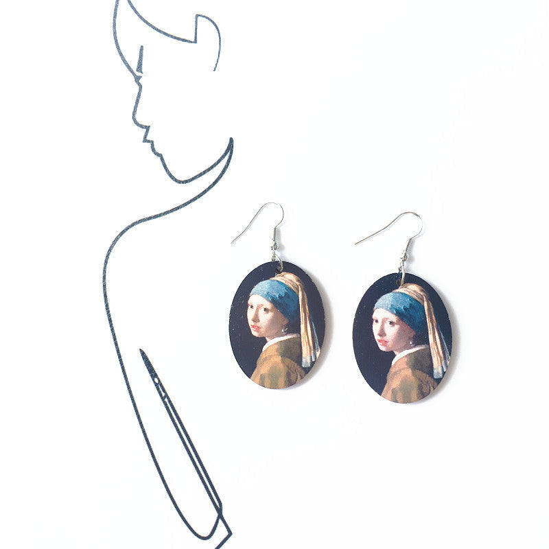 Acrylic Revival Oil Painting Earrings MIC-ChouT007