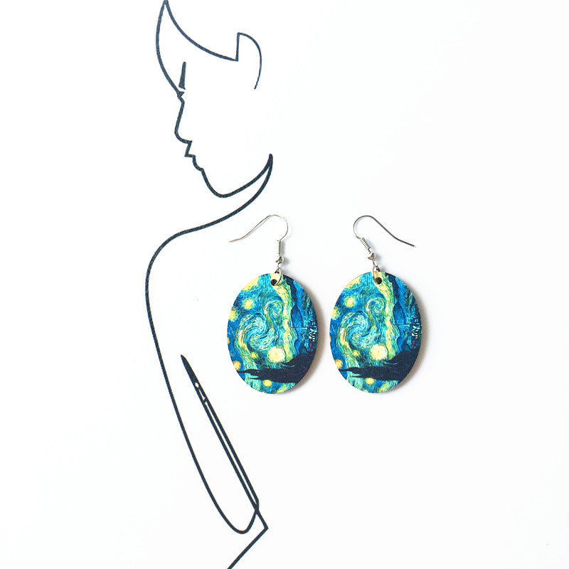 Acrylic Revival Oil Painting Earrings MIC-ChouT007