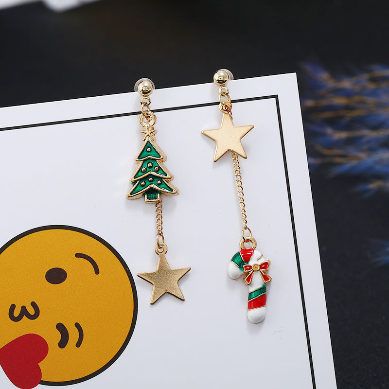 Alloy Christmas series earrings (Minimo de Compra 2) MYA-ZuanL002