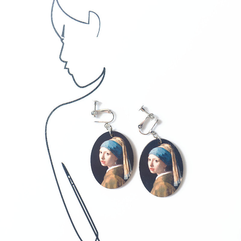 Acrylic Revival Oil Painting Earrings MIC-ChouT007