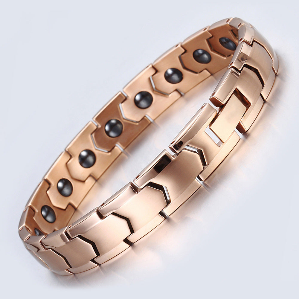 Bracelet Stainless Steel Health Magnet Men's Bracelet Minimo de compra 2 XingYu004