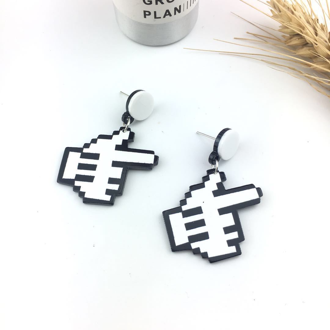 Acrylic personalized versatile earrings MIC-ChiC018