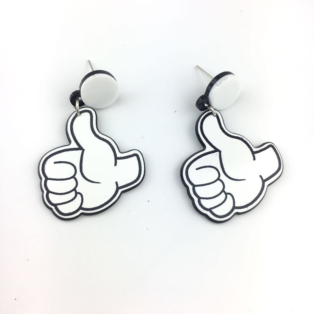 Acrylic personalized versatile earrings MIC-ChiC018