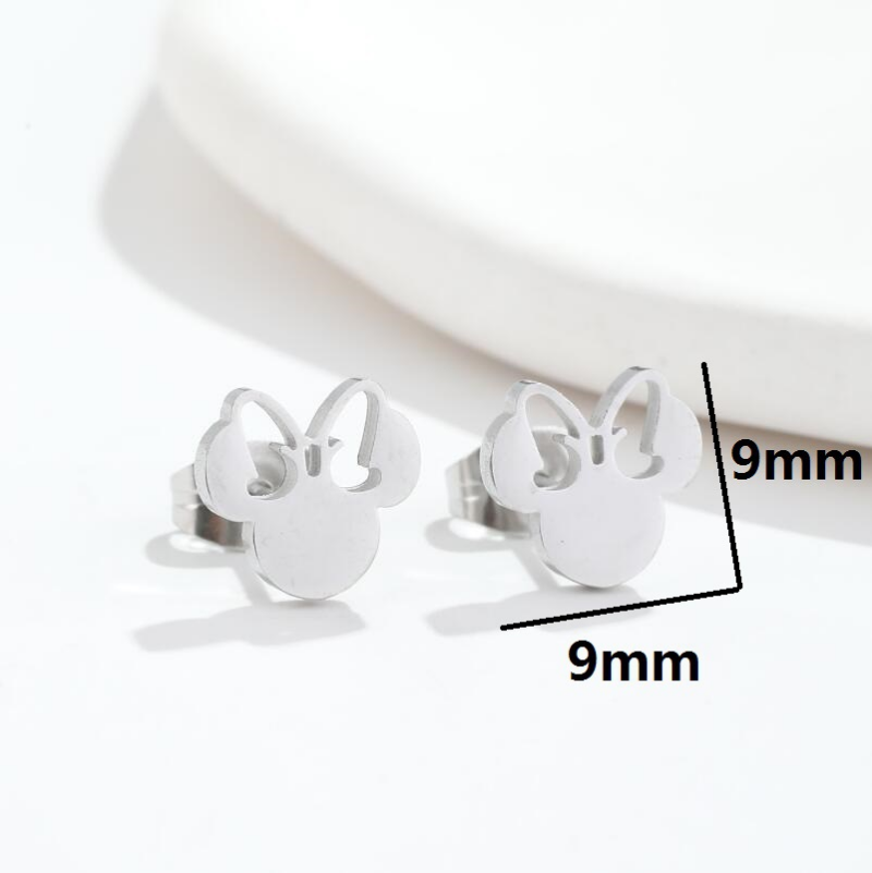 earrings Cartoon stainless steel delicate stud earrings SS041