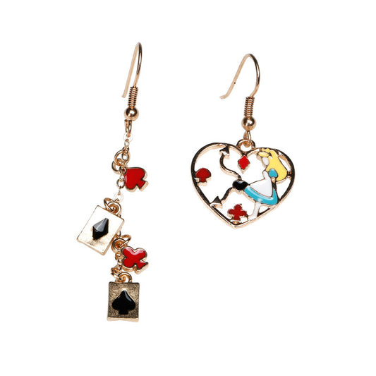 Alloy hollow out poker earrings (Minimo de Compra 2) MIC-QiR019