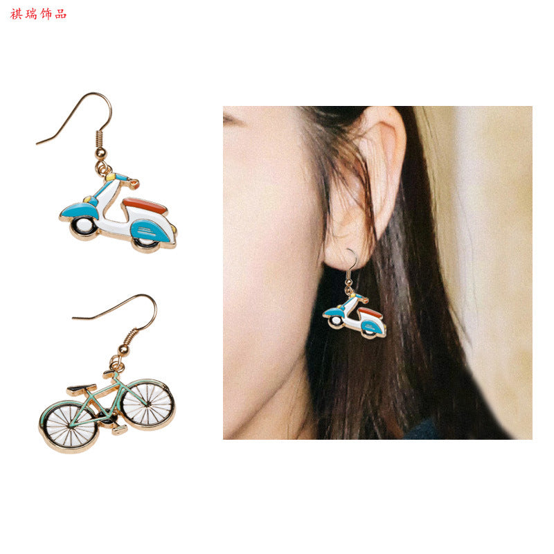 Alloy Exquisite Motorcycle Earrings (Minimo de Compra 2) MIC-QiR037