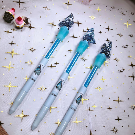 Ballpoint Pen Plastic Butterfly Flash Diamond Neutral Pen YiGe034