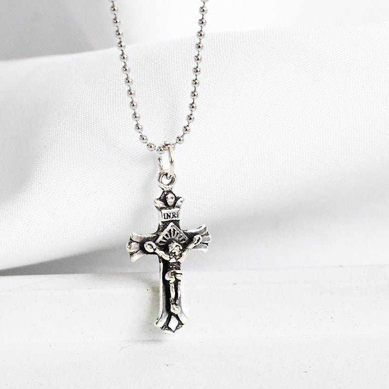 S925 Silver Cross Necklace MIC-DeL006