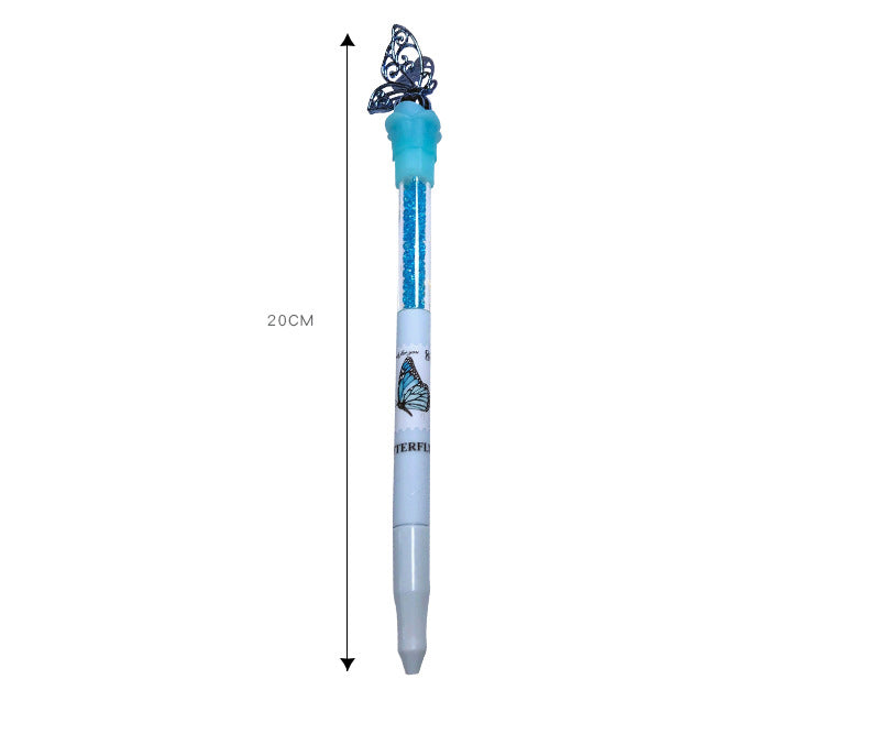 Ballpoint Pen Plastic Butterfly Flash Diamond Neutral Pen YiGe034