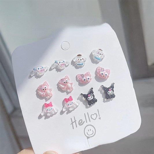 Earrings Resin Cute Cartoon Transparent (S) MIC-shier012