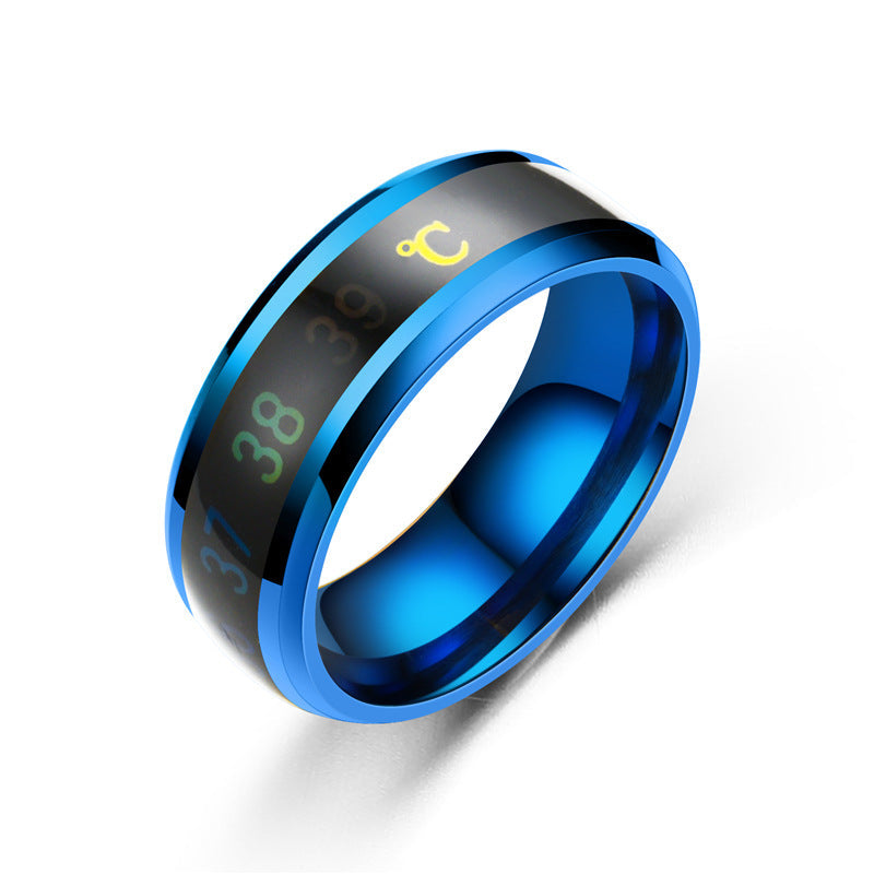 smart temperature-sensitive ECG stainless steel ring ts090