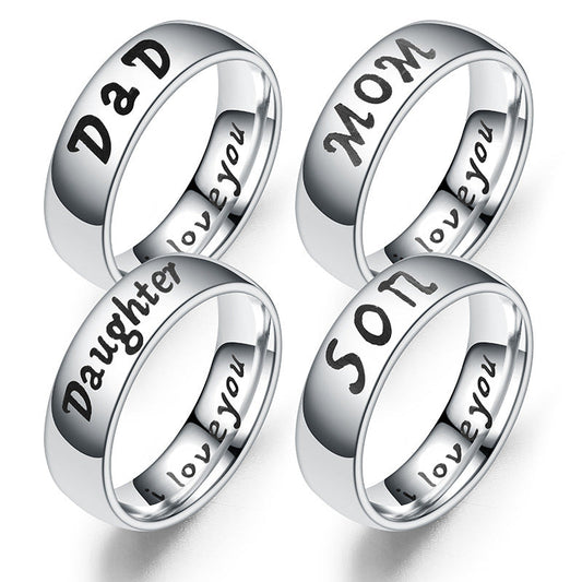 Stainless Steel Family Ring MIC-TS007