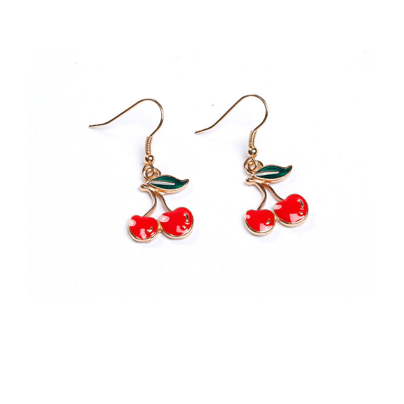 Alloy Red Cherry Earrings (Minimo de Compra 2) MIC-QiR020