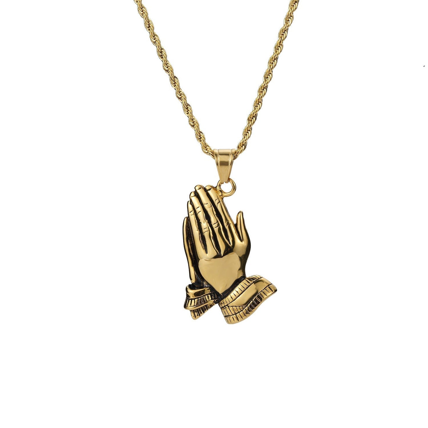 Necklaces Stainless Steel Praying Hands Xuanh003