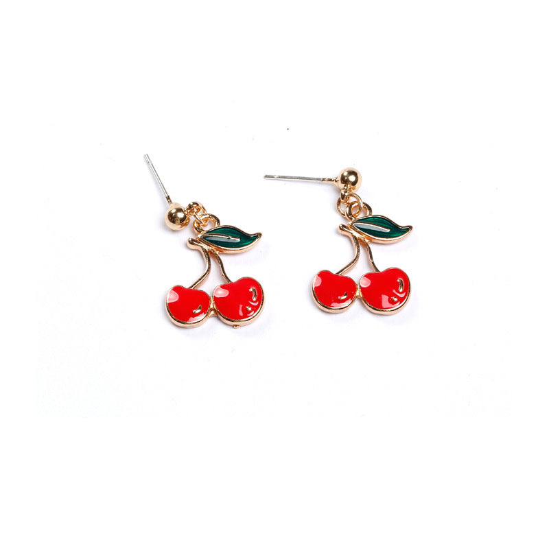 Alloy Red Cherry Earrings (Minimo de Compra 2) MIC-QiR020