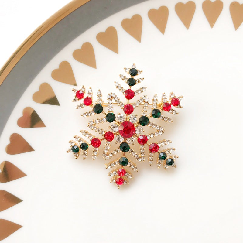 Alloy snowflake snowman elk brooch (Minimo de compra 2) MIC-YiM043