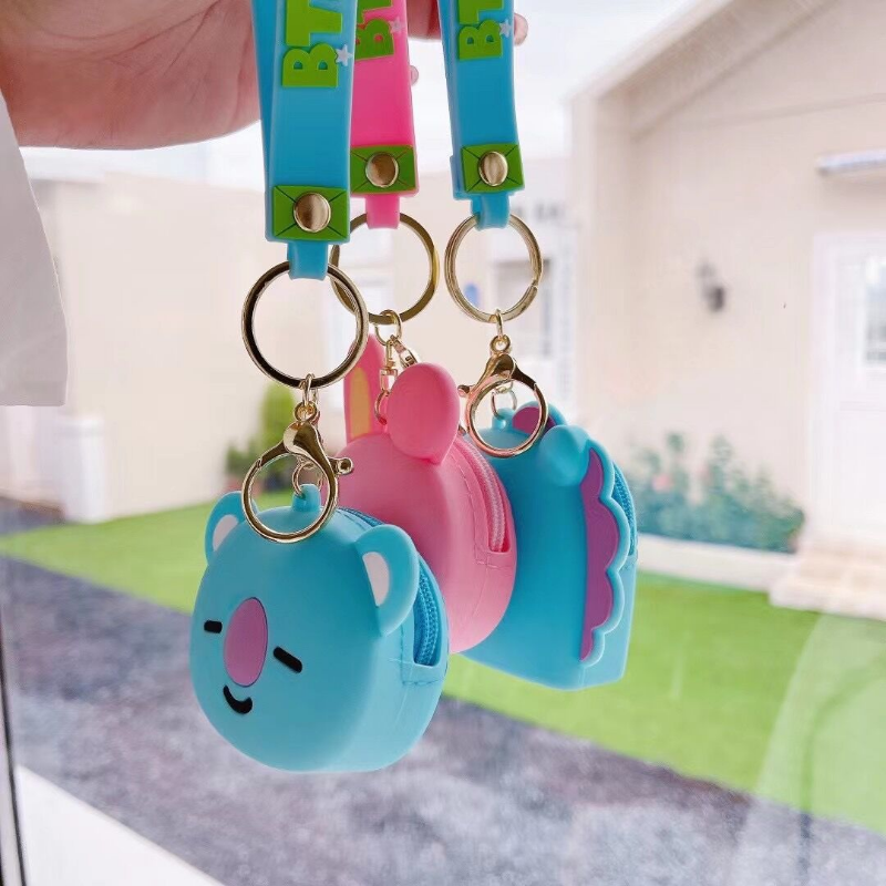 keychain Silicone Creative Cartoon Coin Purse MIC-Huofan016