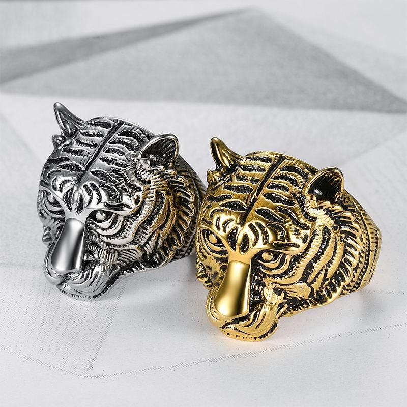 Creative tiger head stainless steel ring XuanL008