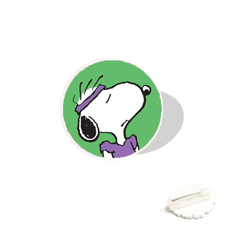 Acrylic cartoon cute Snoopy brooch (Minimo de compra 2) MIC-WeiJ002