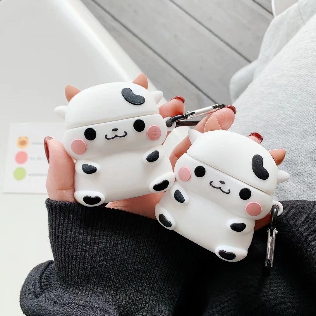 Silicone cartoon cute cow earphone case (Minimo de compra 2) MIC-DST002