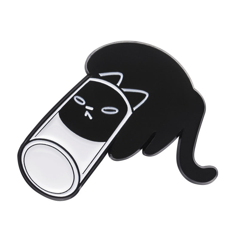 Alloy cute black cat brooch MIC-ZhuoB017