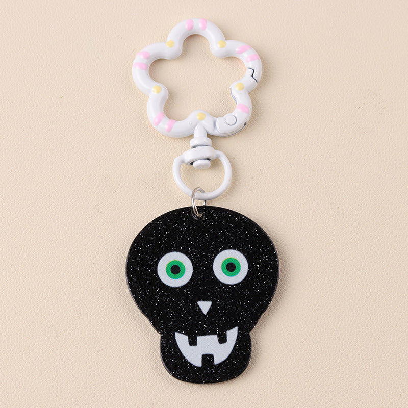 Acrylic Pumpkin Skull keychain MYA-DuA094