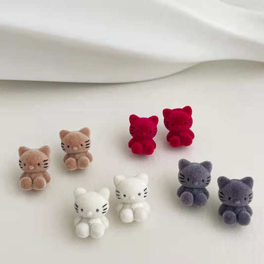 Velvet Cute Cat Earrings MIC-LuH001