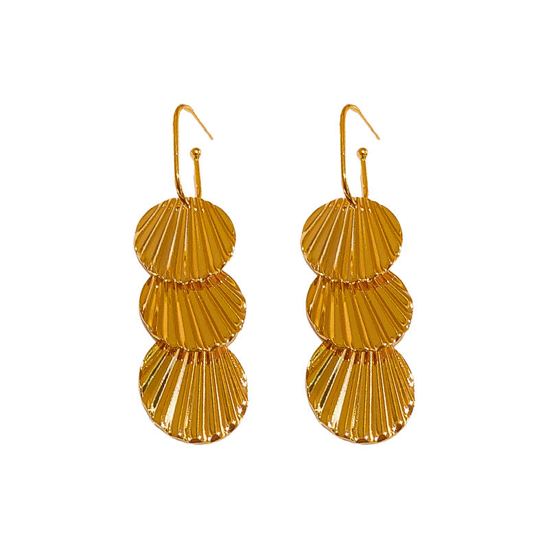 Alloy geometric metal earrings (Minimo de Compra 2) MIC-BY003