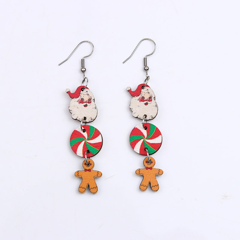 Acrylic Simple Versatile Christmas Earrings MIC-DuA078