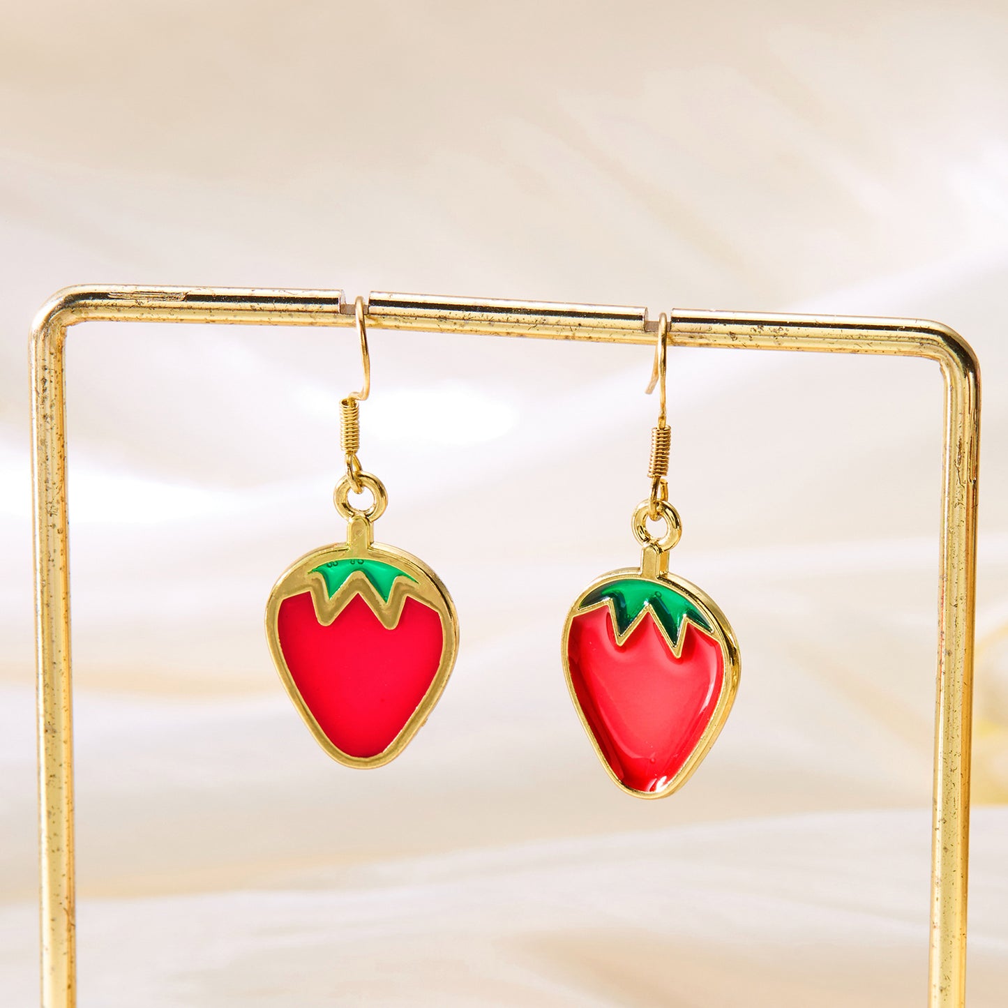 Alloy Fresh Strawberry Earrings MIC-ChuY012