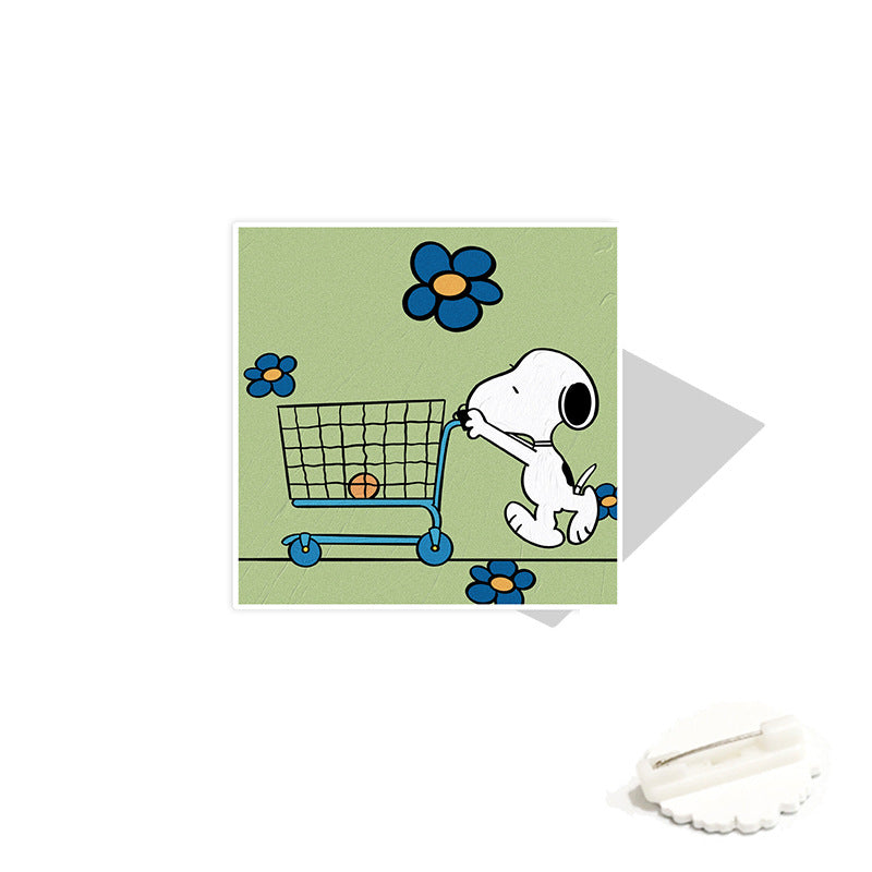 Acrylic cartoon cute Snoopy brooch (Minimo de compra 2) MIC-WeiJ002