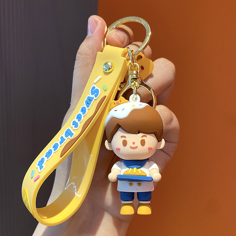 PVC dessert couple Keychain Minimo de compra 2 MIC-LingY001