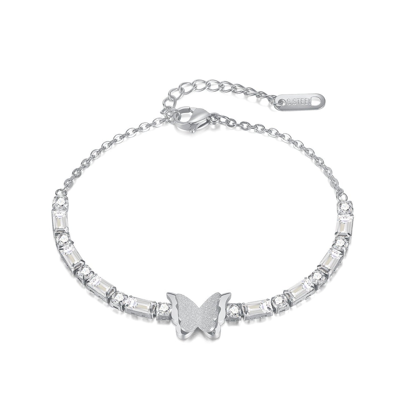 Bracelet Stainless Steel Three-dimensional Butterfly Female SongY003