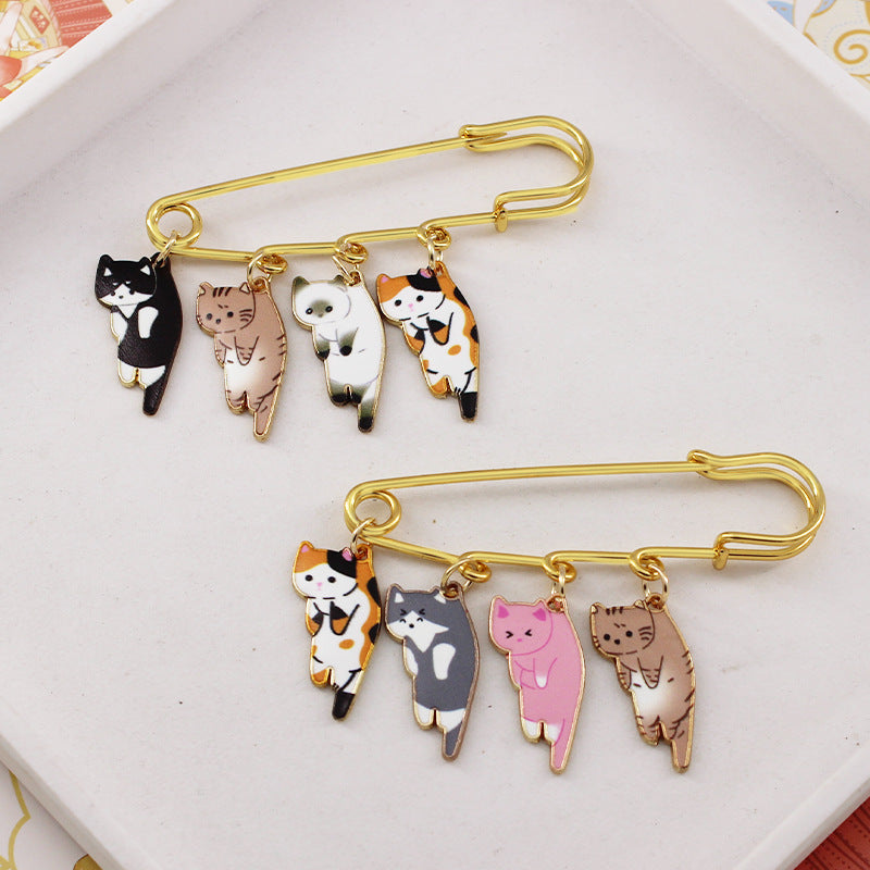 Alloy cute kitten brooch (Minimo de compra 3) MIC-QiC009