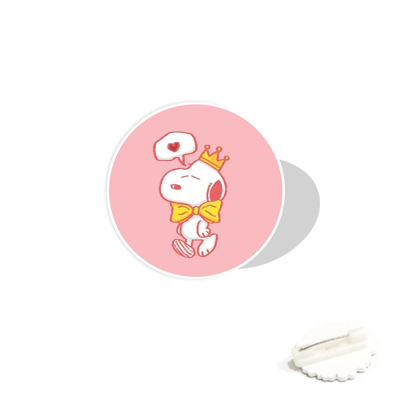 Acrylic cartoon cute Snoopy brooch (Minimo de compra 2) MIC-WeiJ002